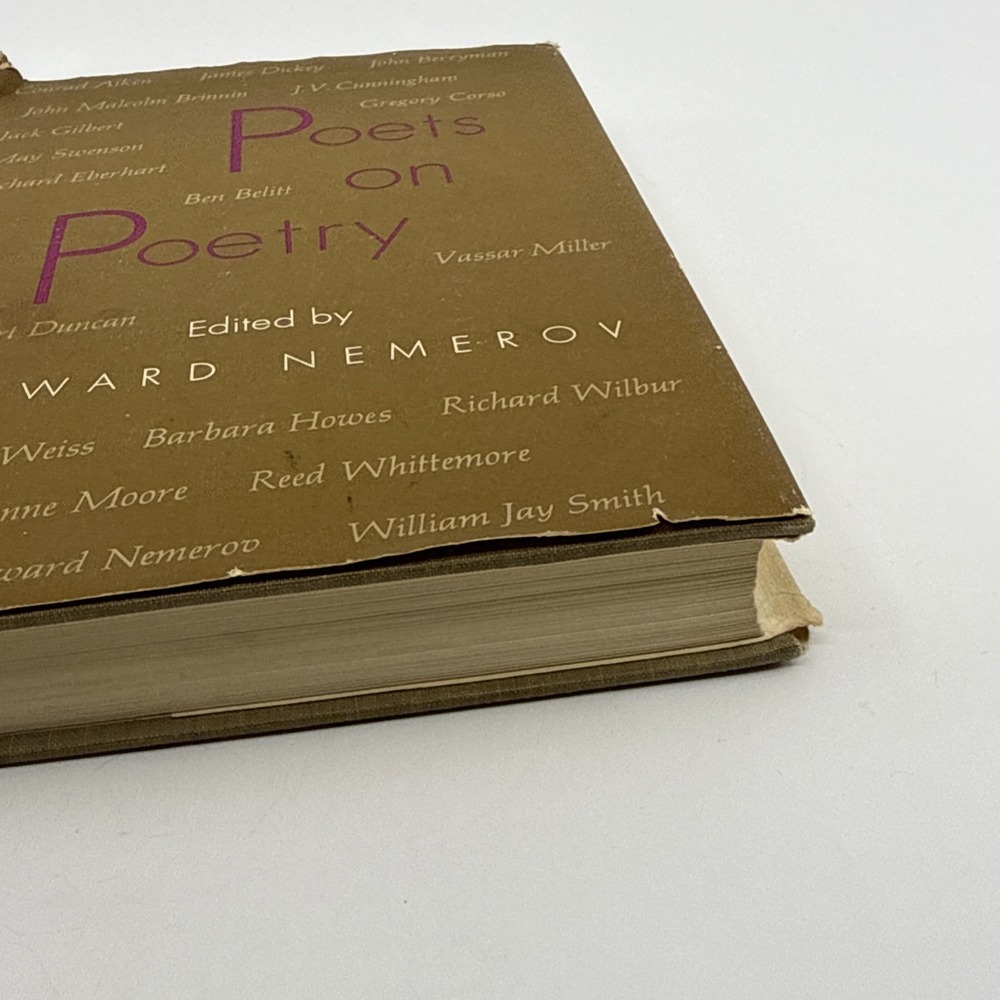 Poets on Poetry Howard Nemerov 1966 Hardcover Book Dust Jacket - Picture 2 of 13